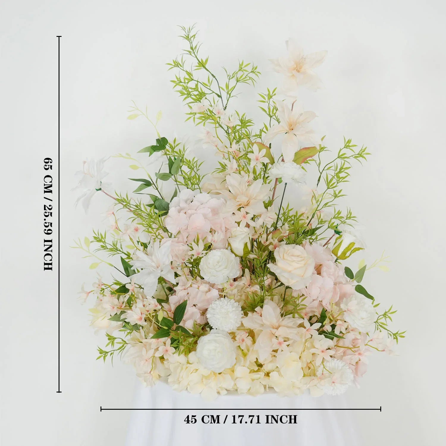 Uflower Artificial White Pink Wedding KT Backdrop Flower Row Decor SET80091 - Uflower