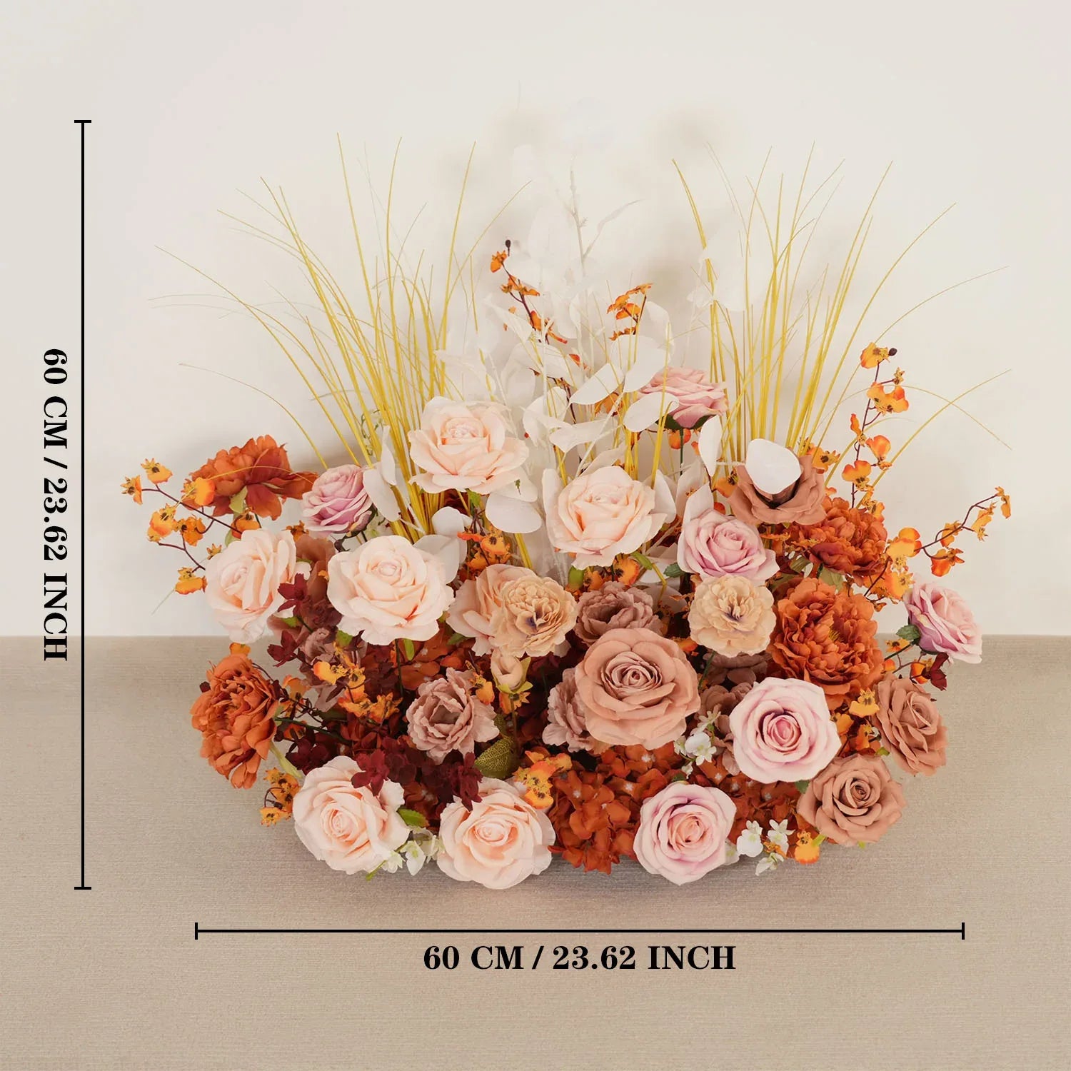 Uflower Artificial Autumn Pink Flower Row Wedding KT Backdrop Decor SET80122 - Uflower