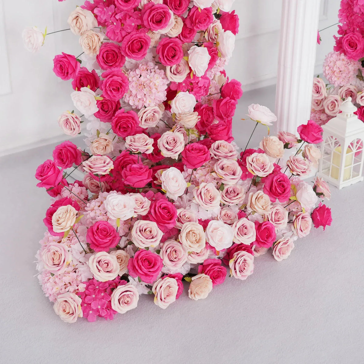 Uflower Rose red rose wedding background arch KT board decoration flower arrangement SET80092 - Uflower