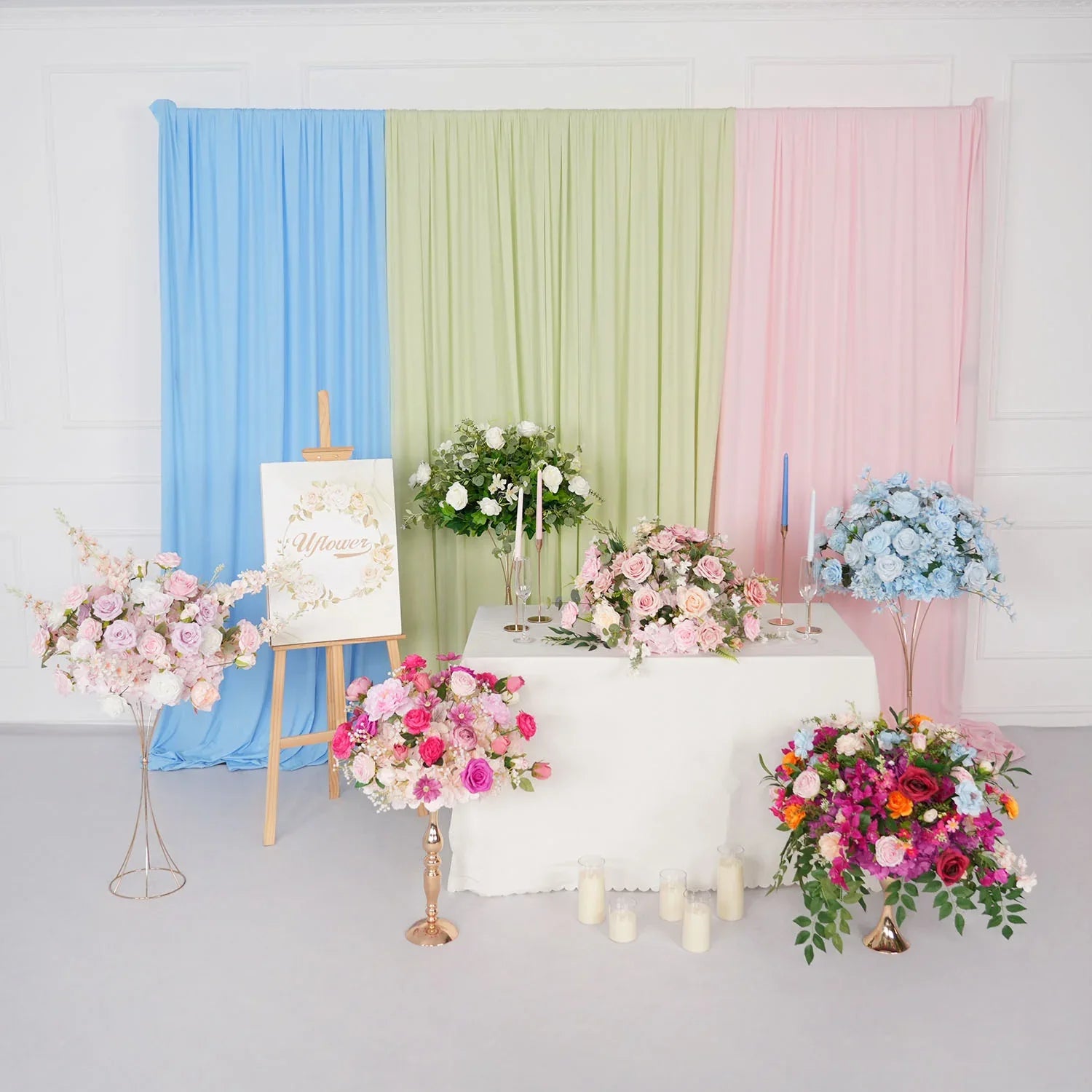 Uflower Table Centerpieces Floral Ball Wedding Decor Flower Arrangement MB80071 - Uflower