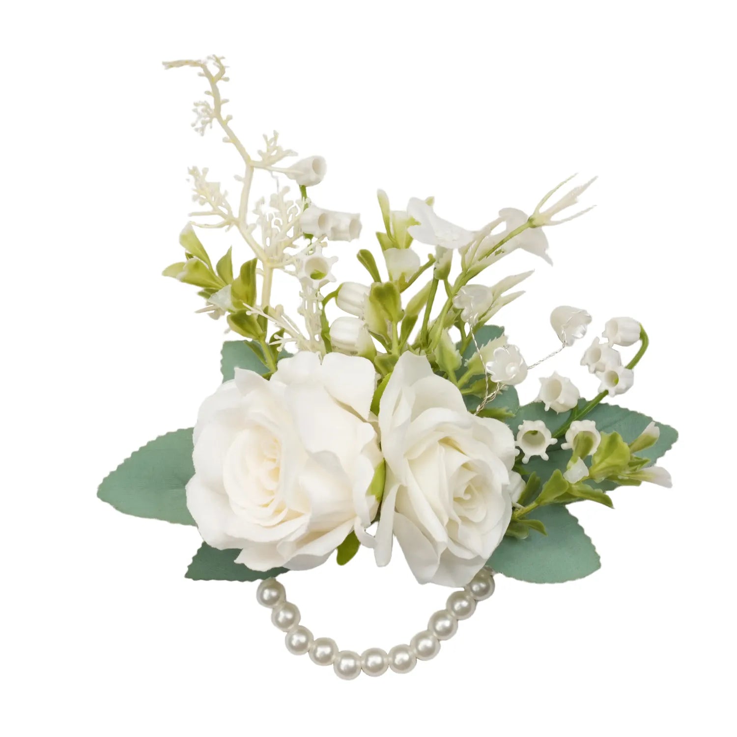 Uflower Wrist Corsages in Ivory MG80012-04*6