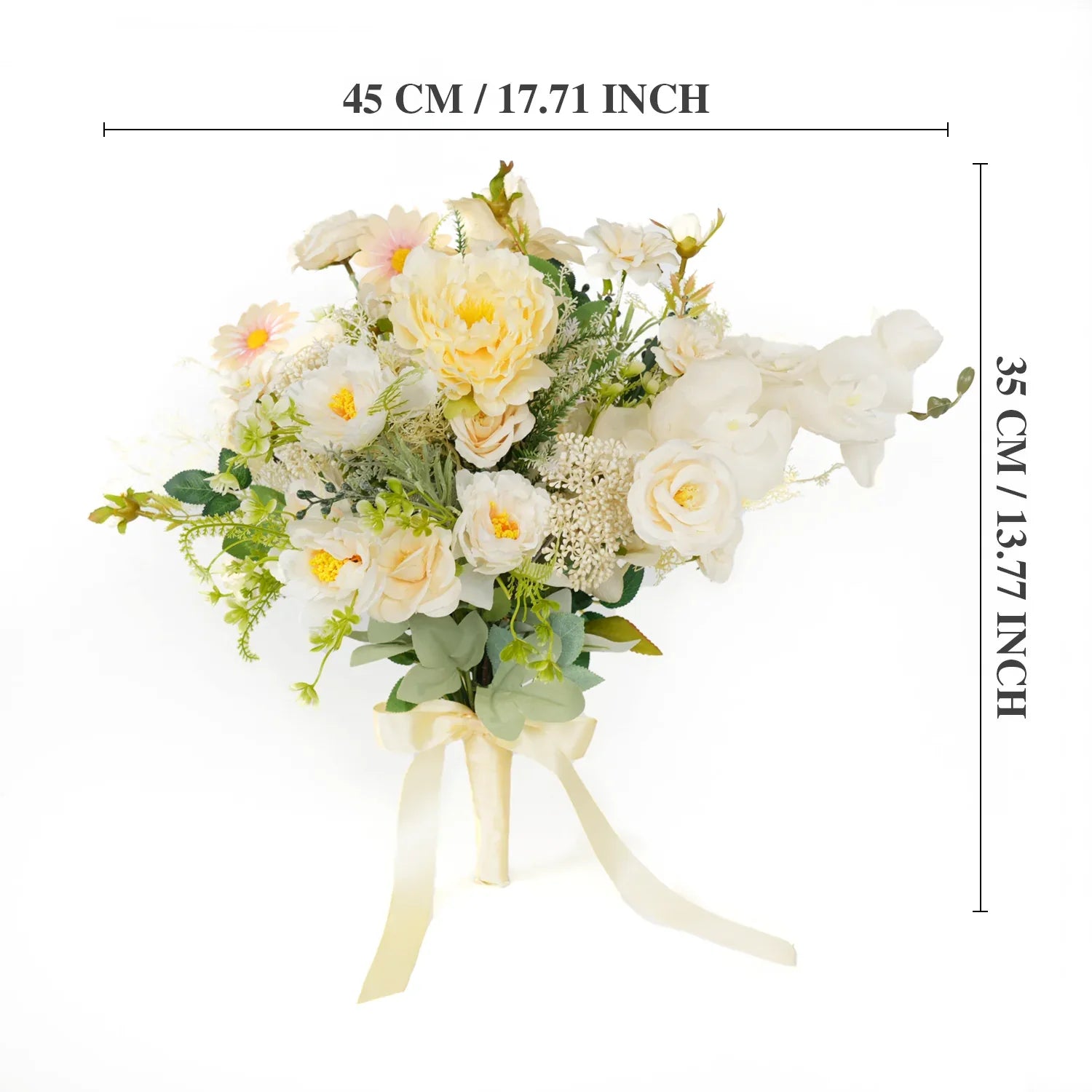 Uflower Champagne Series Bride Bouquet Wrist Corsage Groom Boutonniere Wedding Event Supplies SET80080-10 - Uflower
