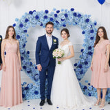 Uflower 2m*2m Blue Rose Heart Arch Wedding Decor SET80034 - Uflower