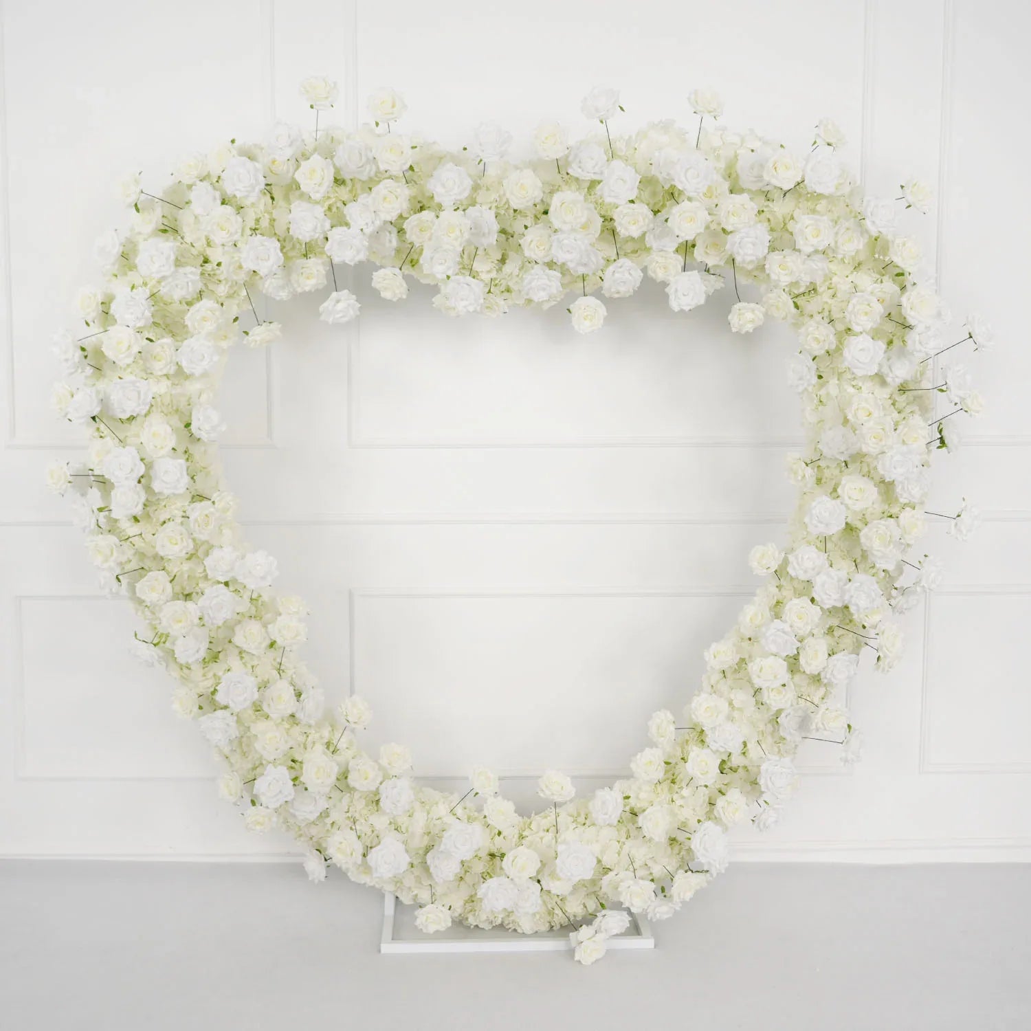 Uflower Artificial White Rose Heart Arch Wedding Decor SET80015 - Uflower
