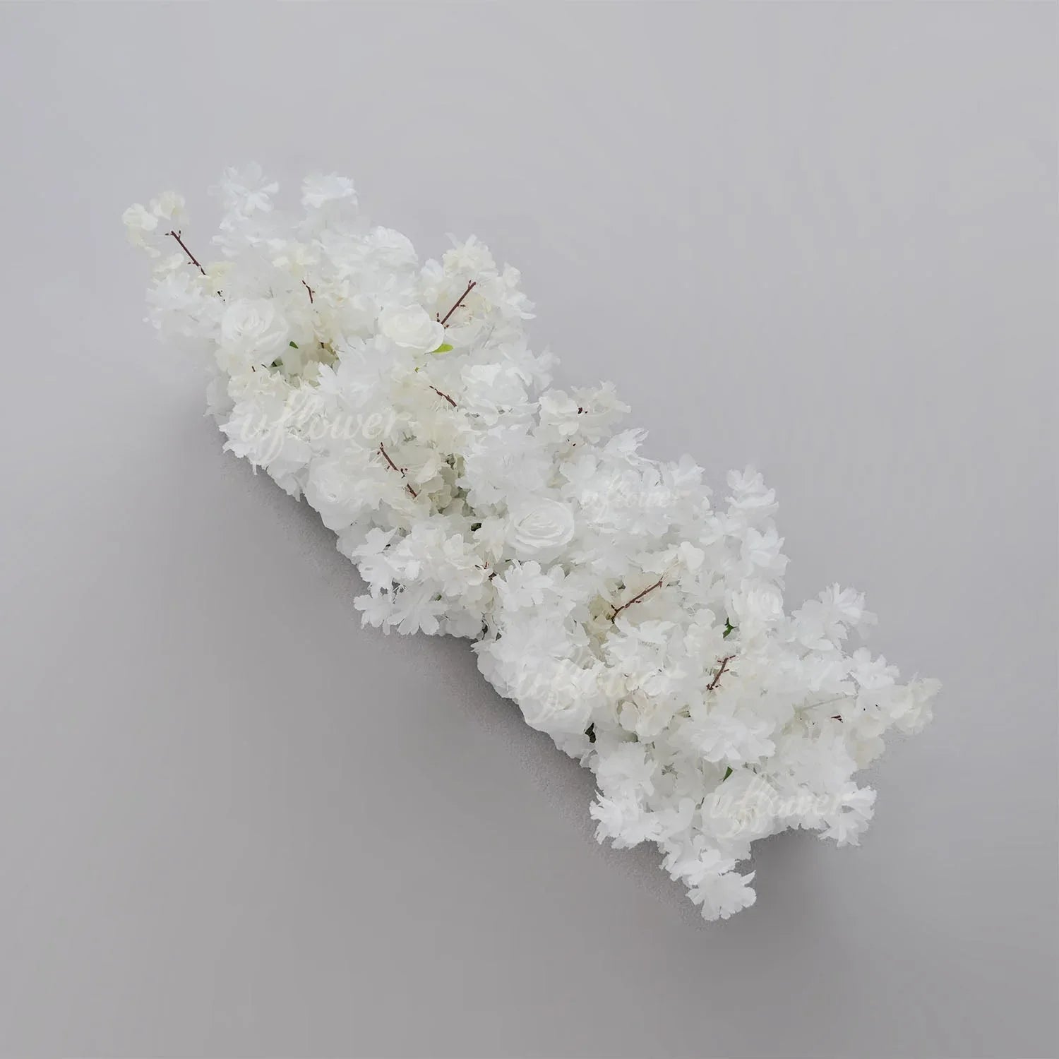 Uflower White Cherry Blossoms Wedding Background KT Board Decoration MC80205 - Uflower