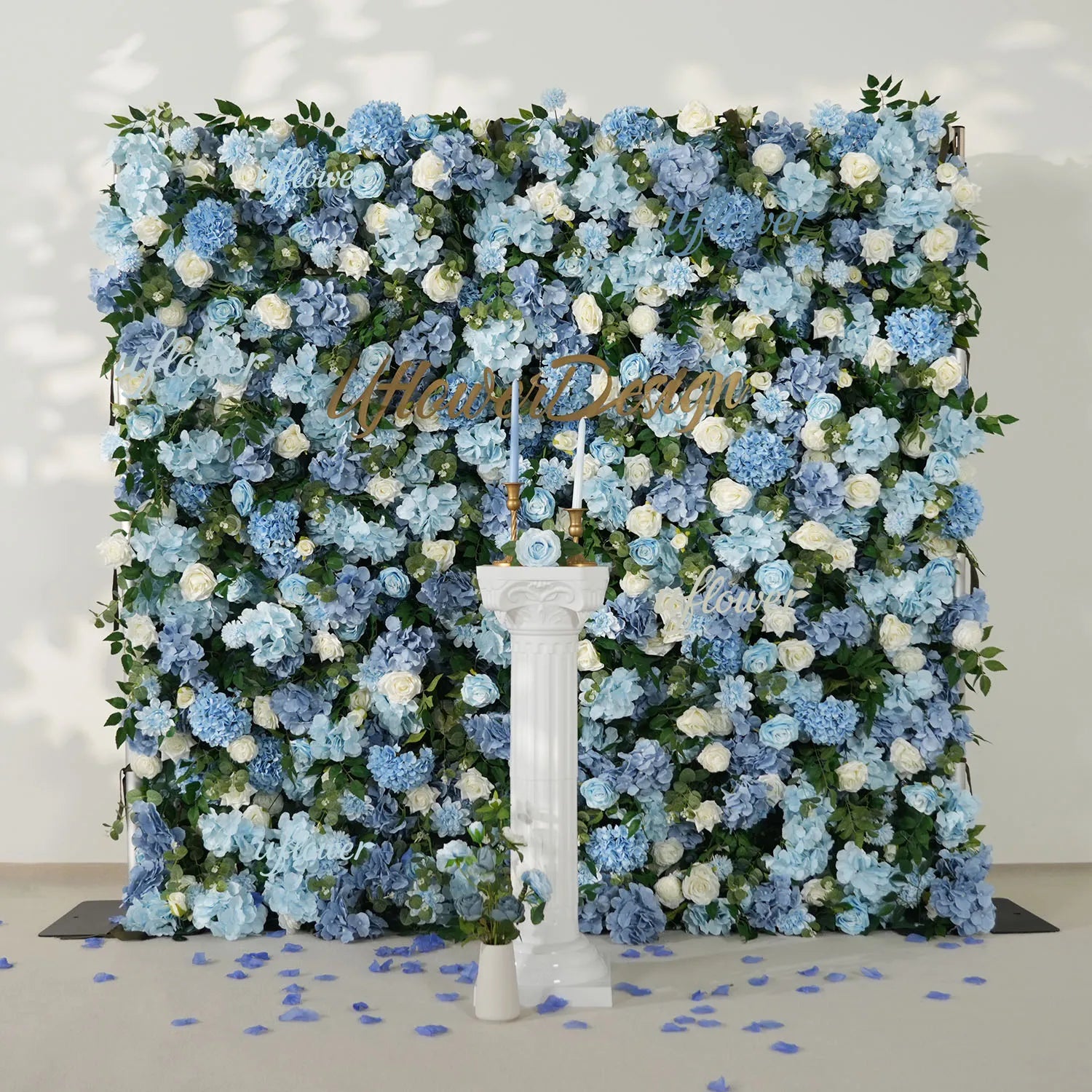 Uflower Artificial Flower Wall  5D Craft Wedding Roller Blind Decor SET80228
