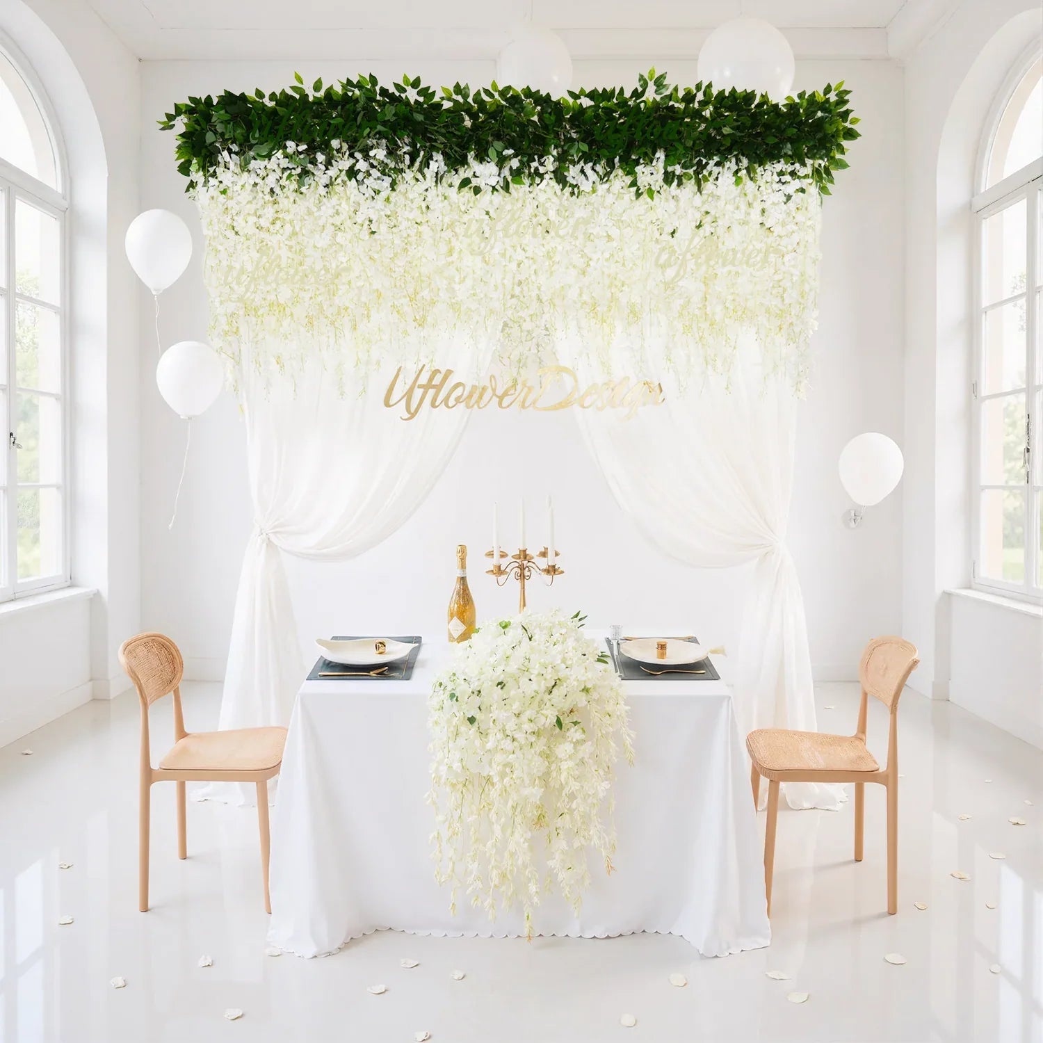 Uflower Artificial Wisteria Banquet Table Centerpieces SET80040 - Uflower