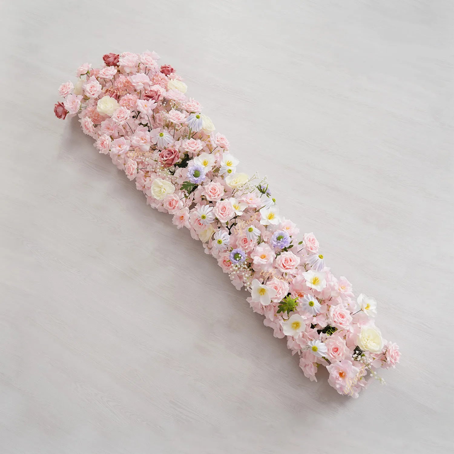 Uflower Pink Table Runner Sofa Floral Wedding Backdrop Decor MC80280-01