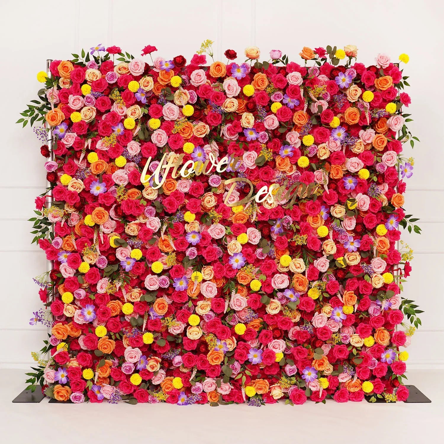 Artificial Colorful Wedding Flower Wall Decor | Uflower
