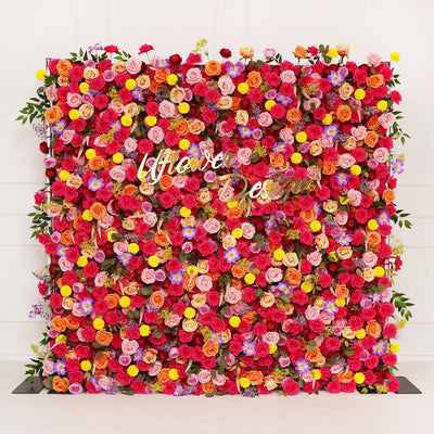 Uflower Artificial Colorful Wedding Flower Wall Decor SET80025 - Uflower