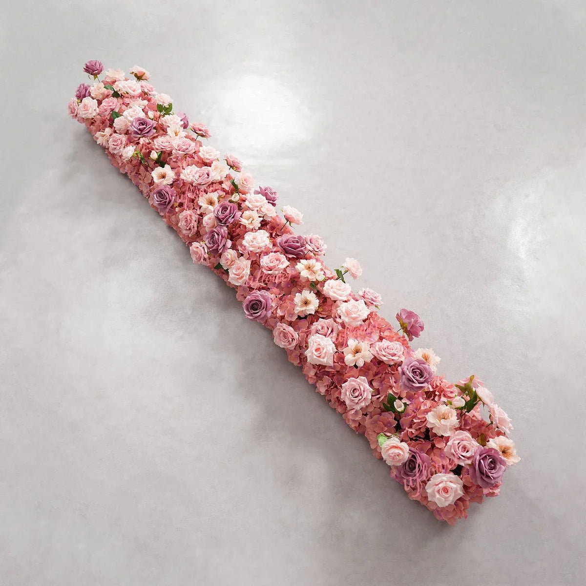 Uflower Purple Pink Floral Arrangement Wedding Party Backdrop Flower Row Decor SET80192 - Uflower