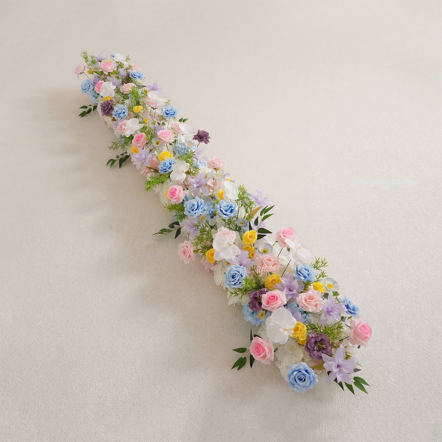 Uflower Pastel Table Runner Sofa Floral Wedding Backdrop Decor SET80246