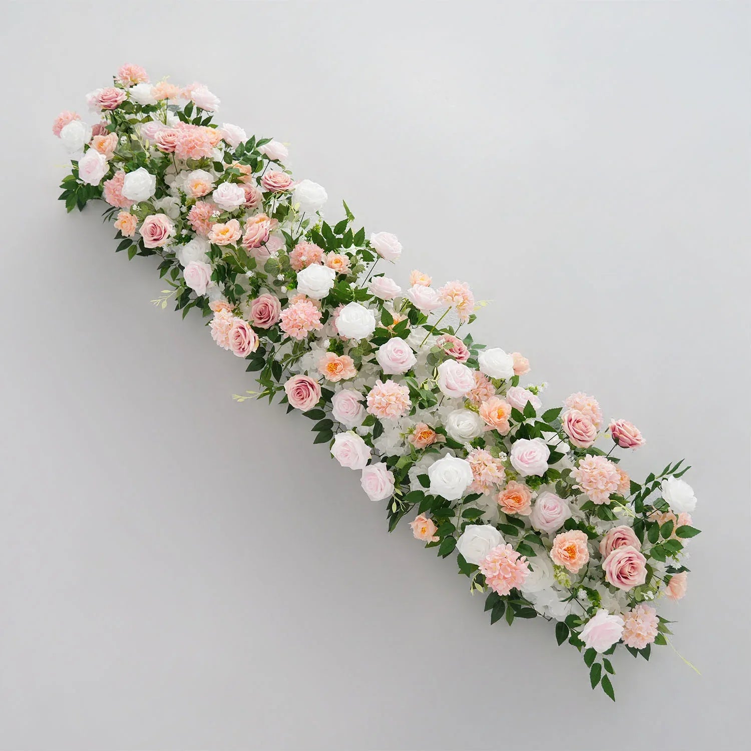 Uflower Pink White Rose Floral Square Arch Wedding Party Backdrop Decoration SET80117-01 - Uflower
