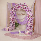 Uflower Rose Violette Arche de Porte Florale Décoration de Fond de Fête de Mariage SET80239