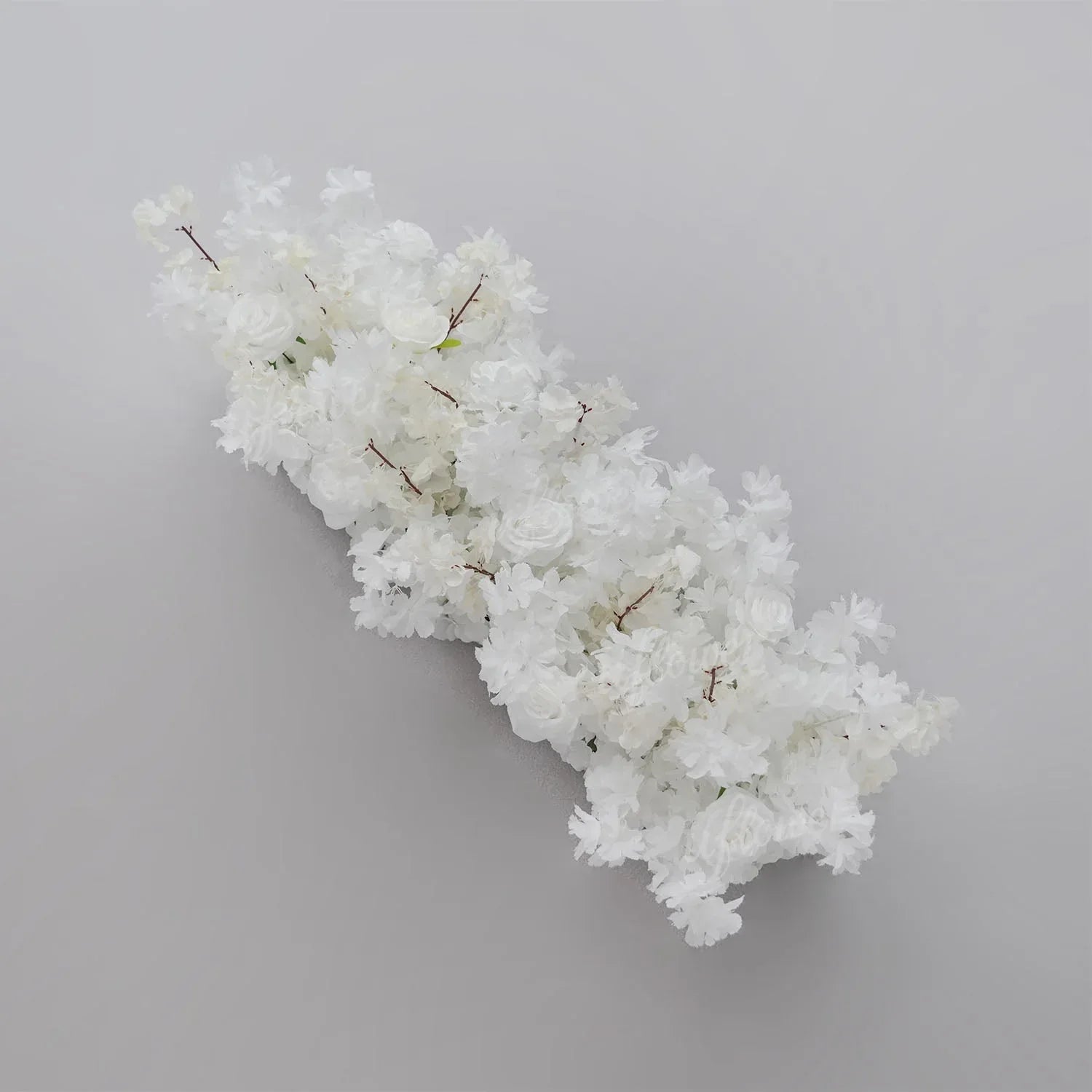 Uflower White Cherry Blossom Flower Row Wedding KT Backdrop Decor SET80166 - Uflower