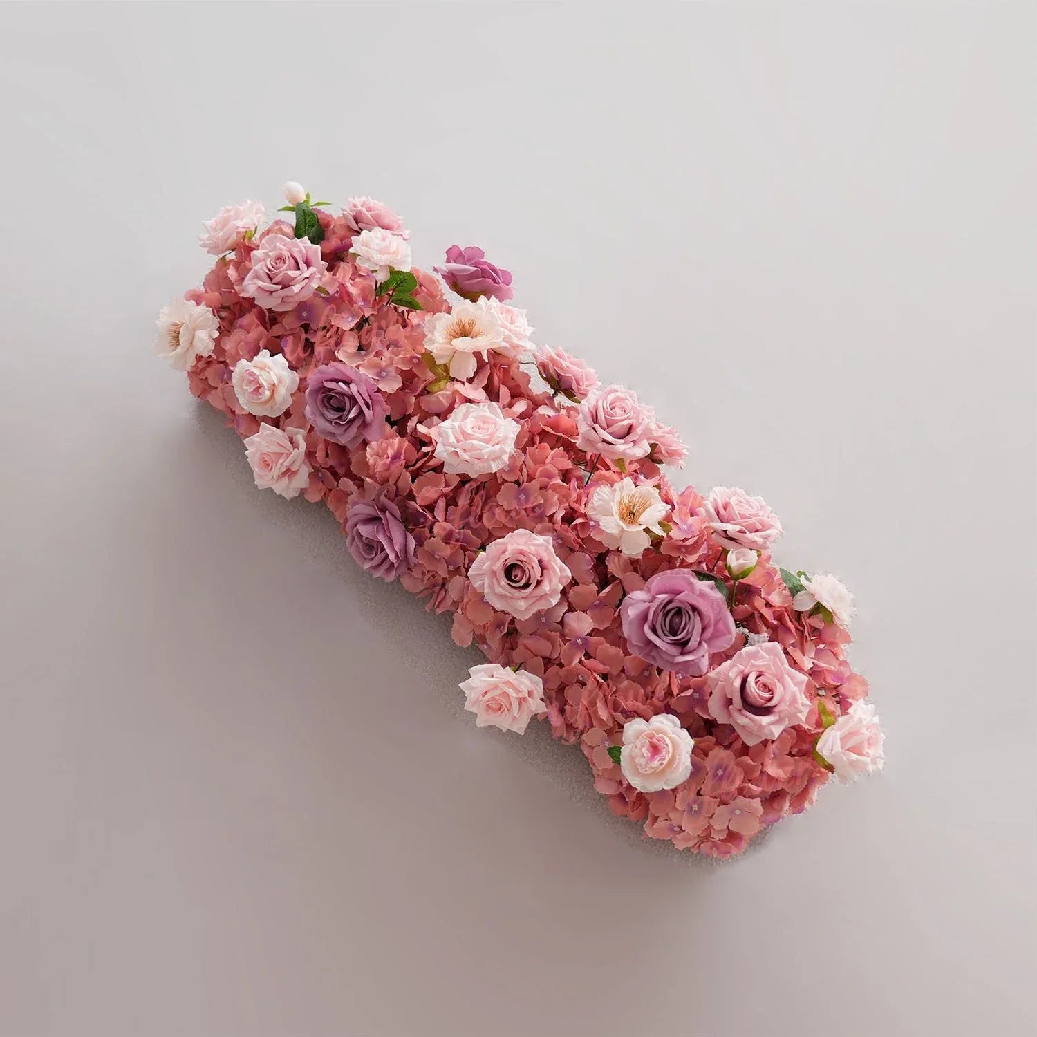 Uflower Purple Pink Floral Arrangement Wedding Party Backdrop Flower Row Decor SET80192 - Uflower