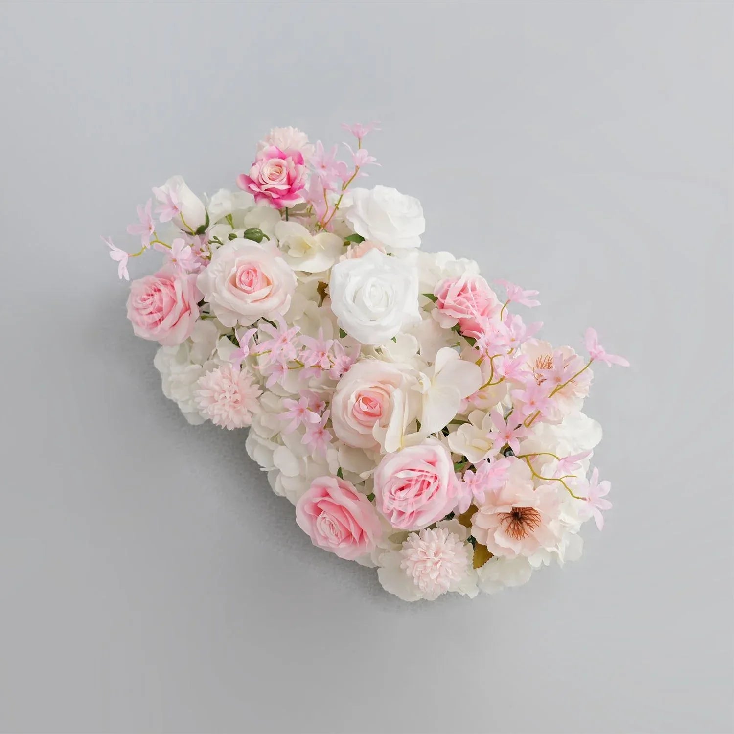Uflower Artificial Pink White Flower Row Wedding KT Backdrop Decor SET80195 - Uflower