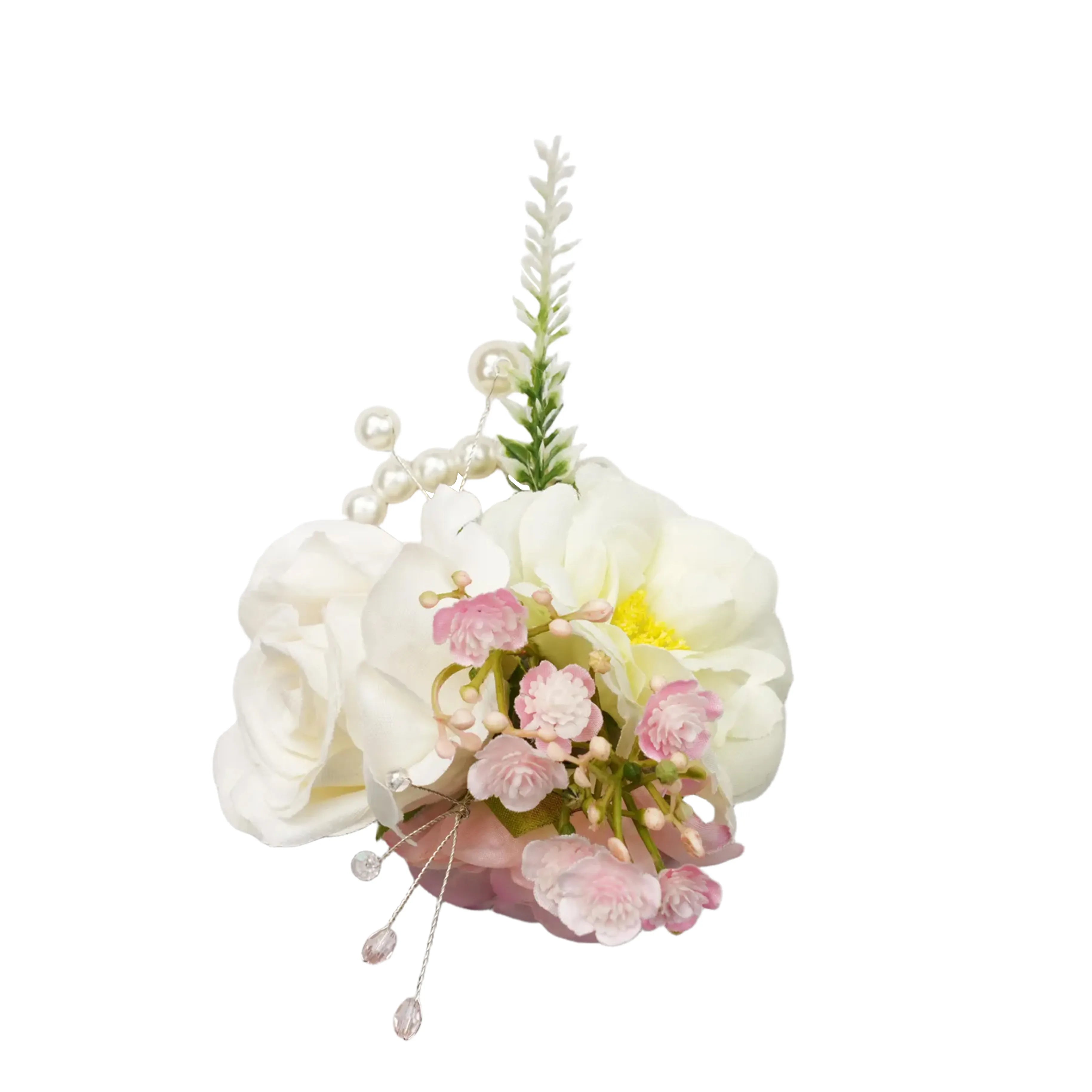 Uflower Wrist Corsages in Blush White MG80009-04*6