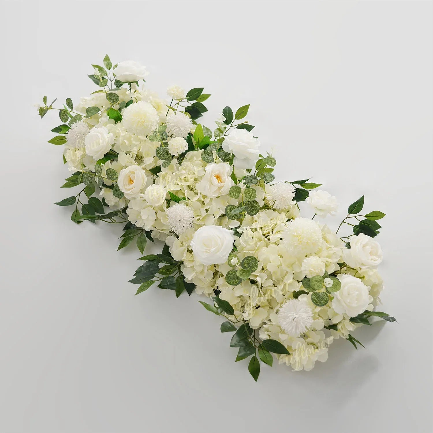 Uflower White Rose Greenery Floral Door Arch Wedding Party Backdrop Decoration SET80199 - Uflower