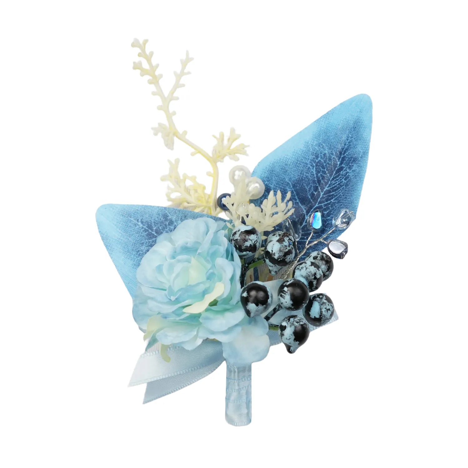 Uflower Boutonnieres in Dusty Blue MG80007-03*6