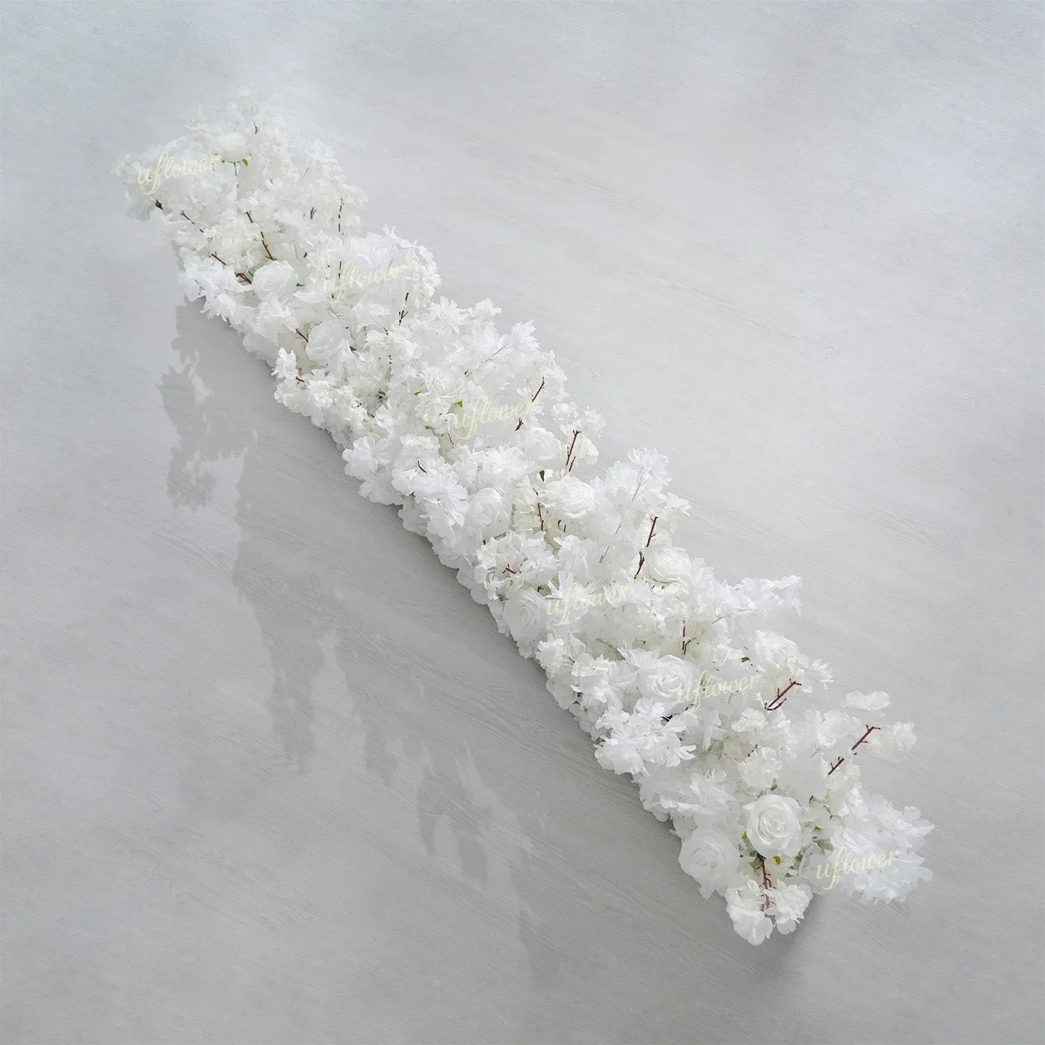 Uflower White Cherry Blossoms Wedding Background KT Board Decoration MC80205 - Uflower