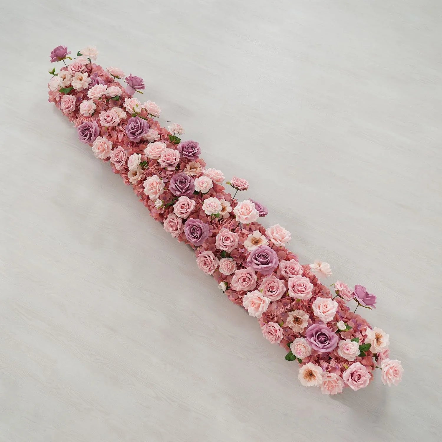 Uflower Purple Pink Floral Arrangement Wedding Party Backdrop Flower Row Decor SET80192 - Uflower