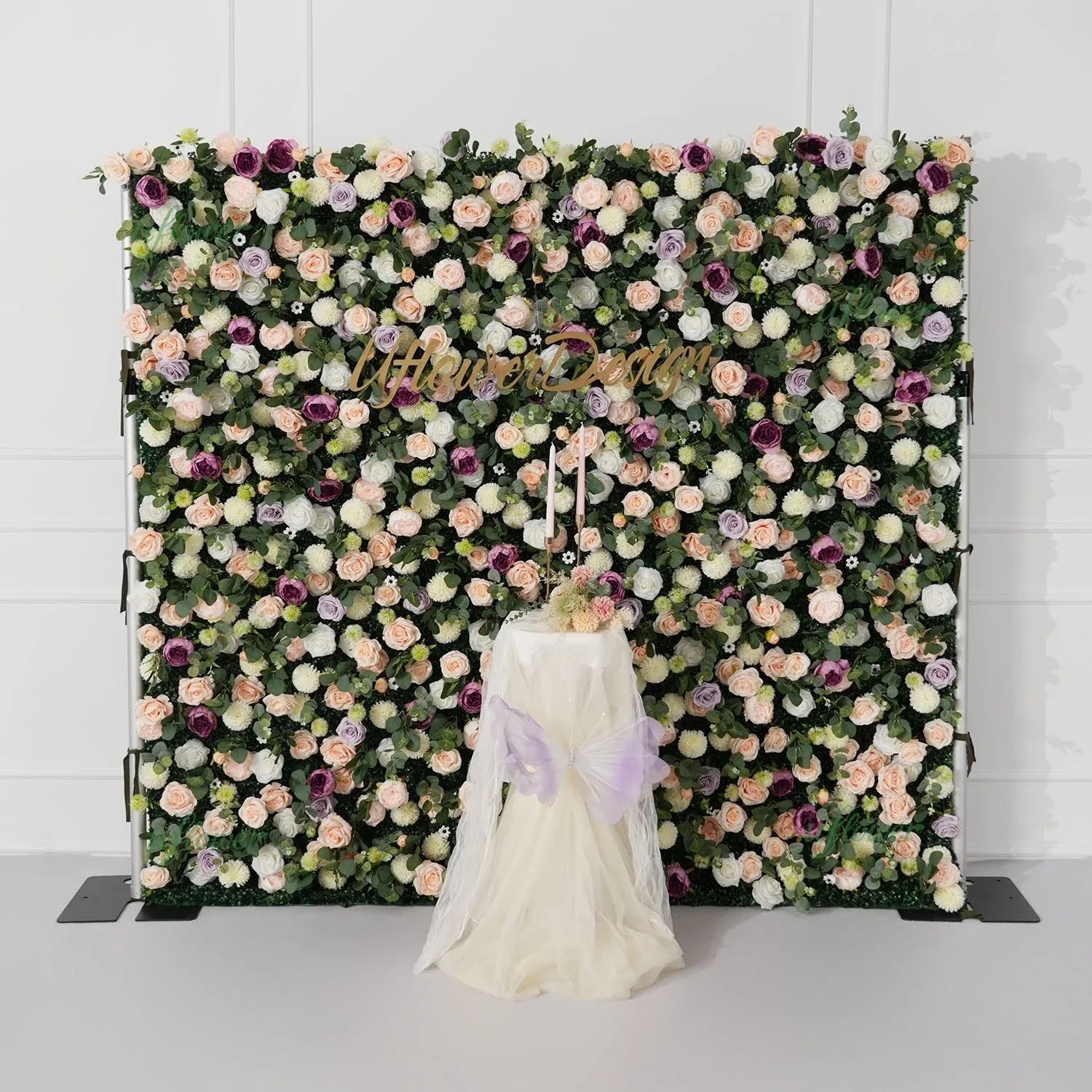 Uflower Purple Yellow Flower Wall Backdrop Wedding Party Decoration SET80161 - Uflower