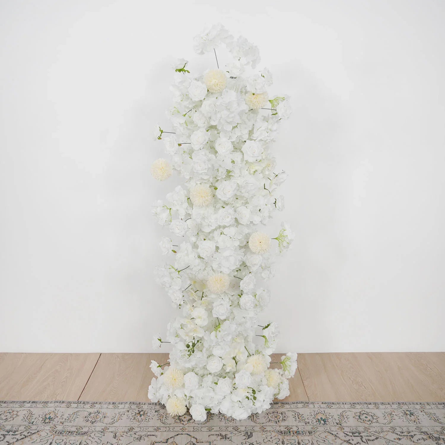 Artificial White Rose Wedding KT Backdrop Flower Row Decor SET80071 - Uflower