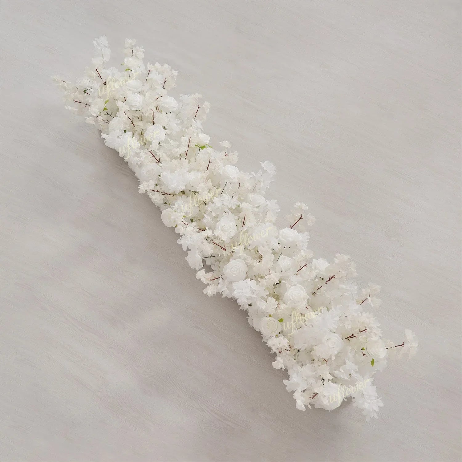 Uflower White Cherry Blossoms Wedding Background KT Board Decoration MC80205 - Uflower