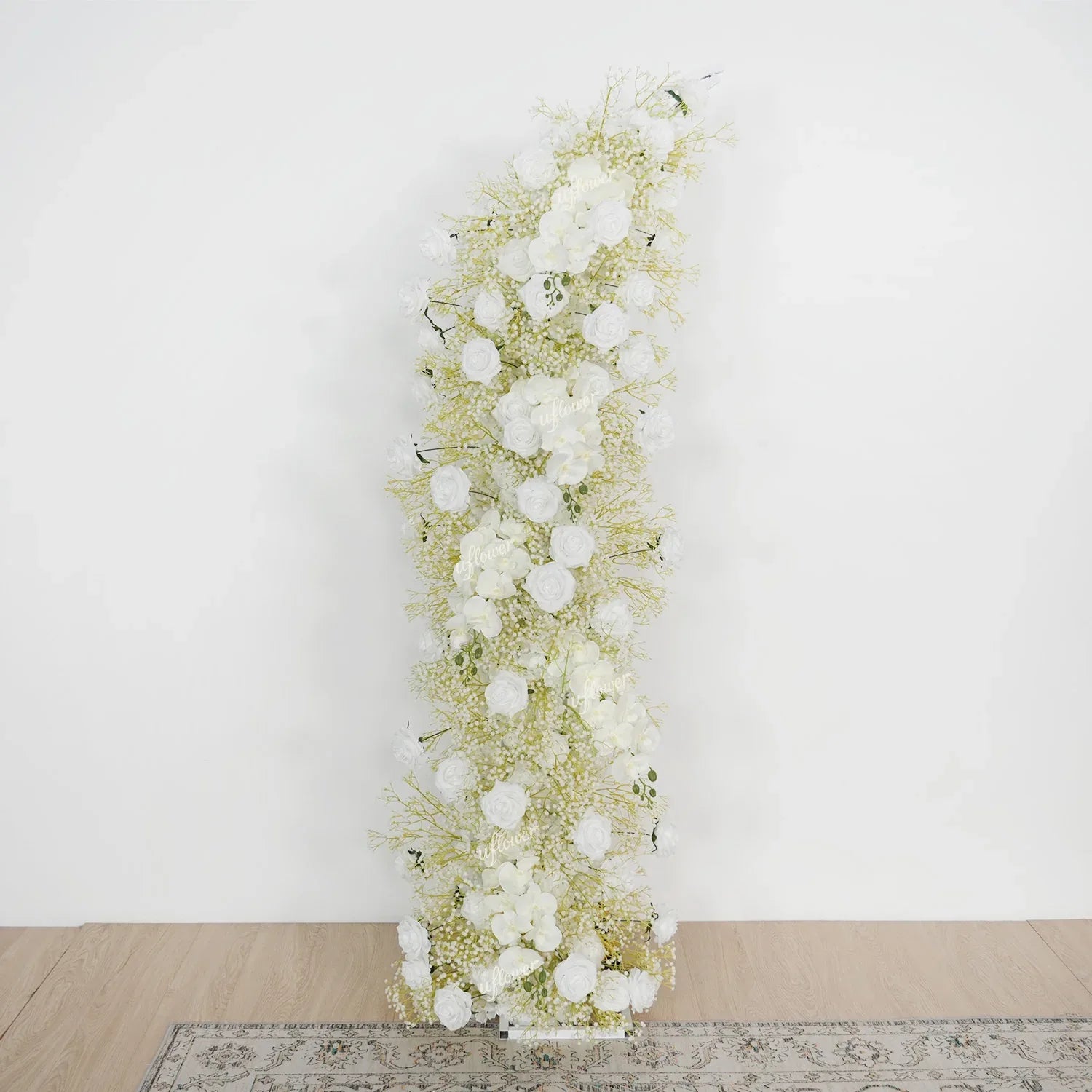 White Flower Row Decor Wedding Backdrop Horn Arch SET80087 - Uflower