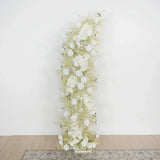 White Flower Row Decor Wedding Backdrop Horn Arch SET80087 - Uflower