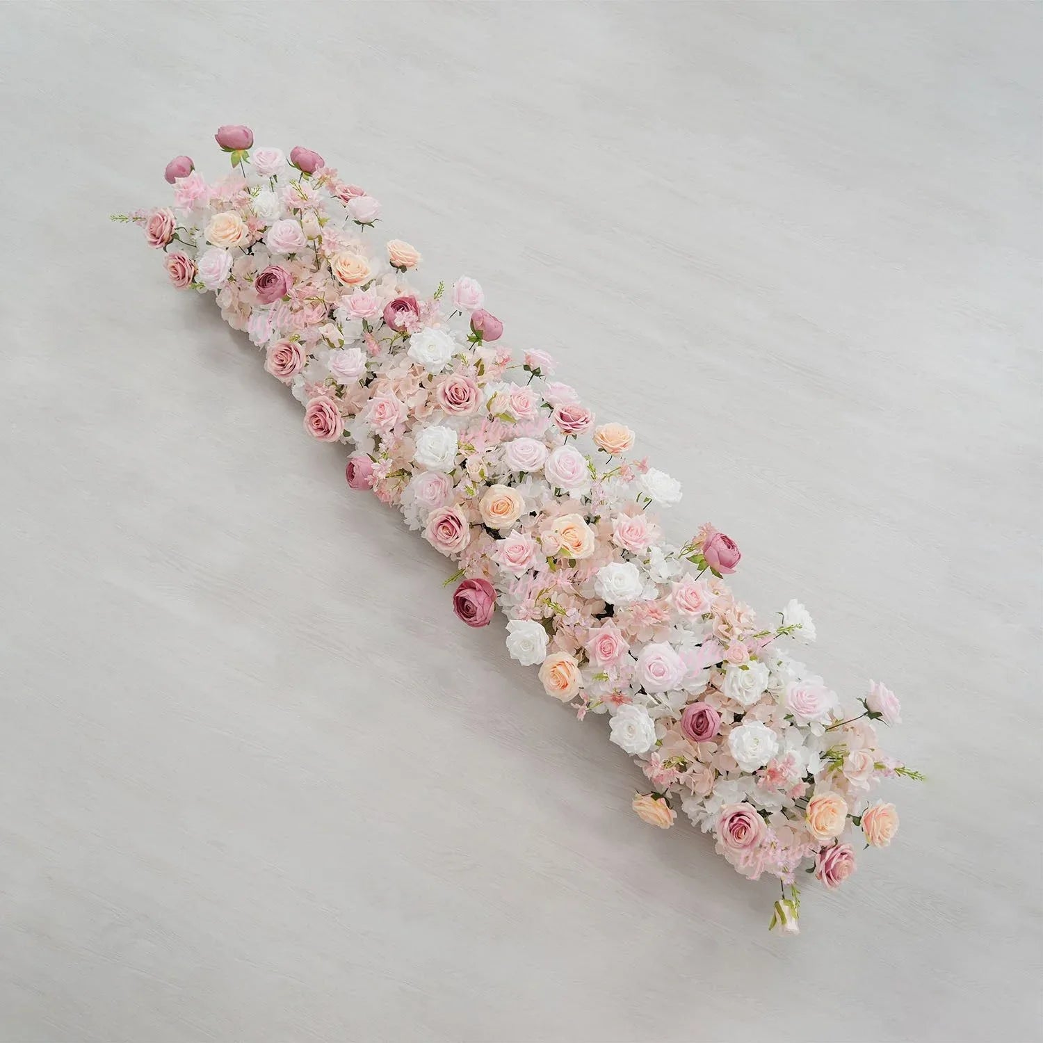 Uflower Artificial Pink White Flower Row Wedding KT Backdrop Decor SET80152 - Uflower