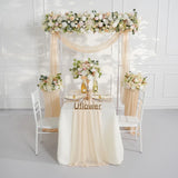 Artificial Champagne Pink White Rose Flower Arrangement Wedding Backdrop Decor Props SET80145 - Uflower