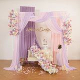Uflower Purple Pink Floral Arrangement Wedding Arch Backdrop Party Flower Row Decor SET80197 - Uflower