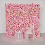 Uflower Pink Rose Flower Wall Wedding Party Proposal Decor SET80221