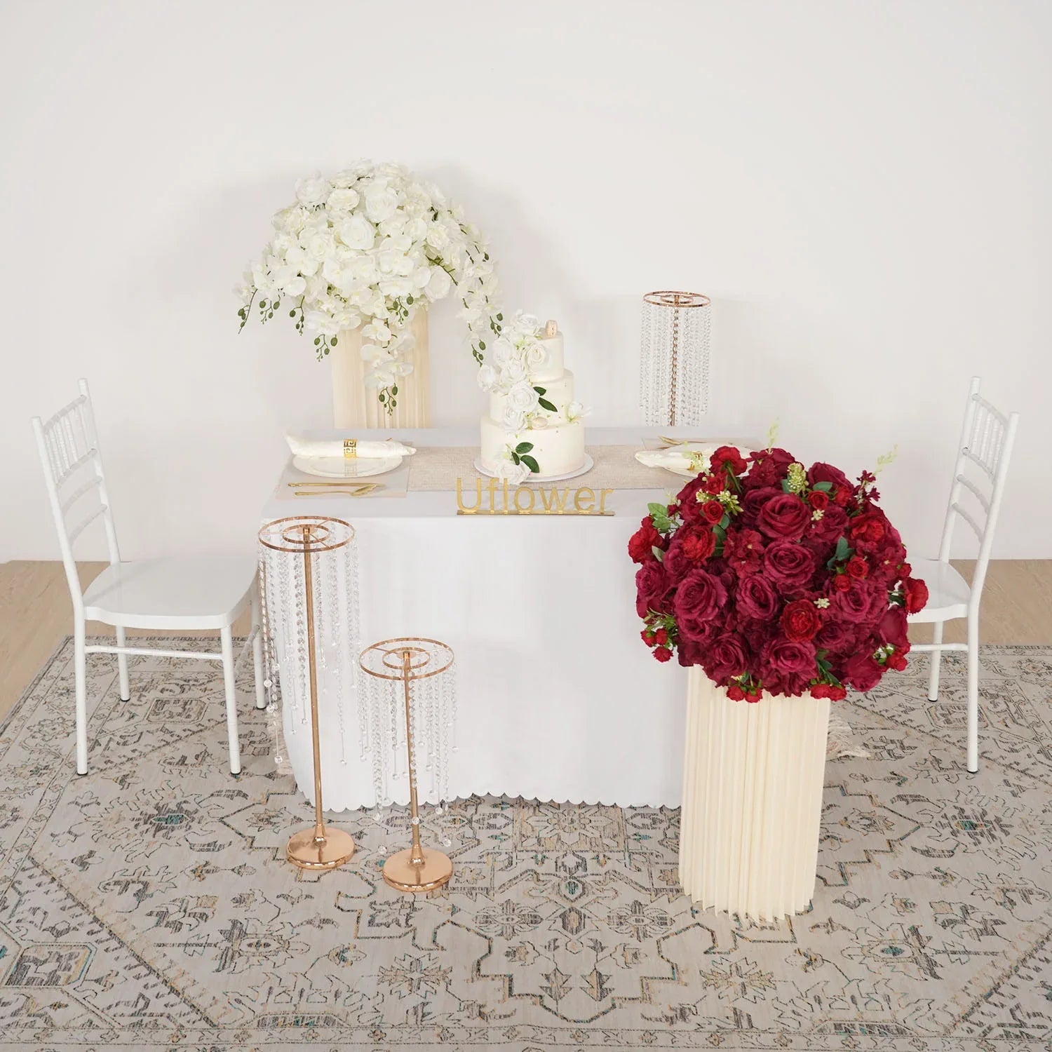 Uflower 50cm Wedding Table Centerpieces Flower Ball MB80052-01 - Uflower