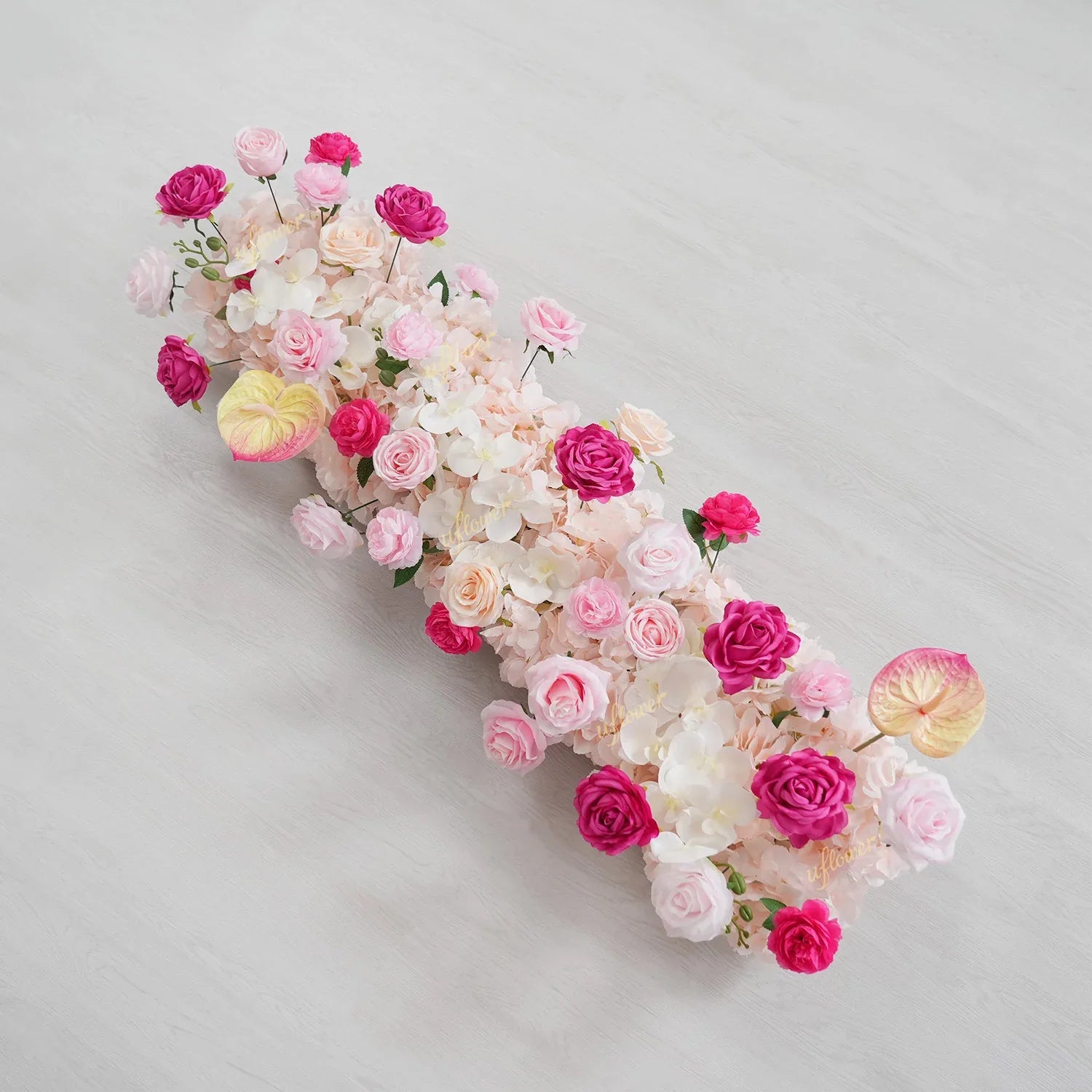 Uflower Pink Rose Floral Door Arch Wedding Party Backdrop Decoration SET80206 - Uflower