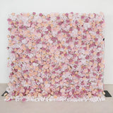 Uflower Artificial Pink Champagne Rose 5D Wedding Flower Wall SET80093 - Uflower