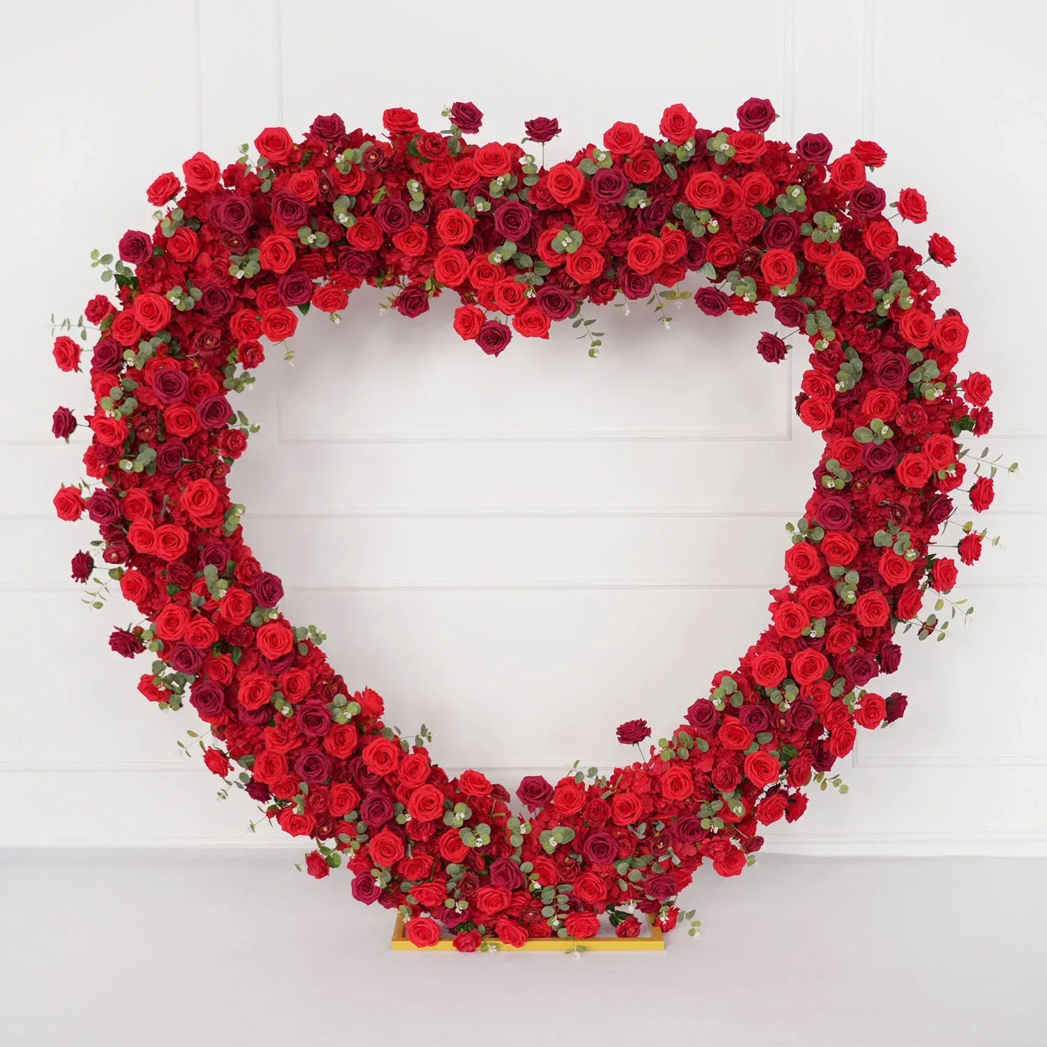 Uflower 2.2m*2.2m Red Rose Wedding Arch Heart Arch Decor SET80056 - Uflower