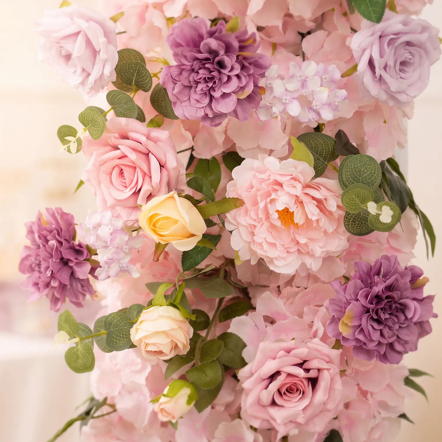 Uflower Artificial Wedding Arch Flowers Set – Round Wedding Arch Decor SET80277-01