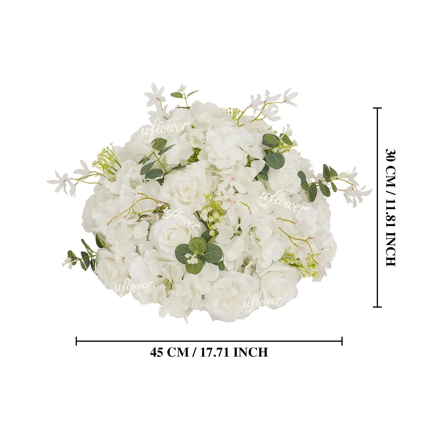Uflower Rose Table Centerpieces Floral Ball Wedding Decor Flower Arrangement MB80098