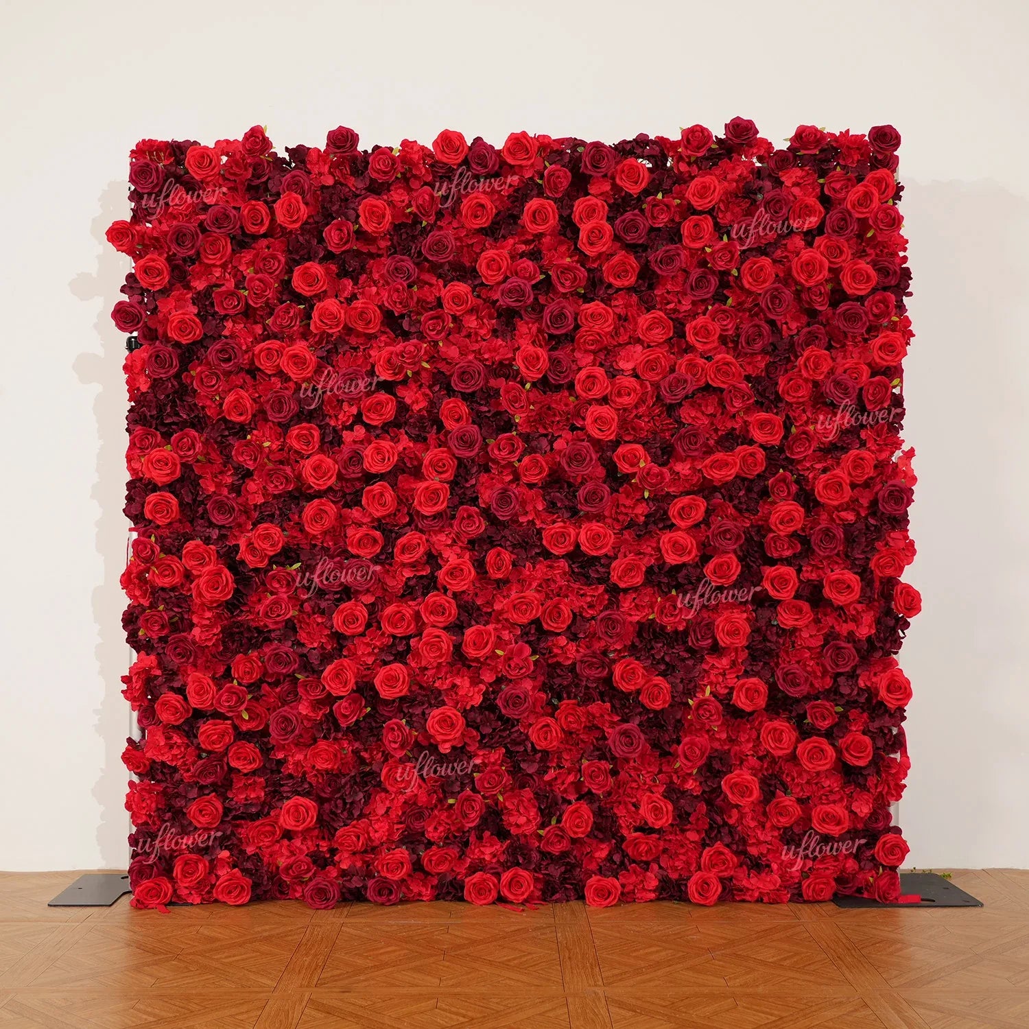 Uflower Artificial Red Rose Wedding Flower Wall Decoration SET80028 - Uflower