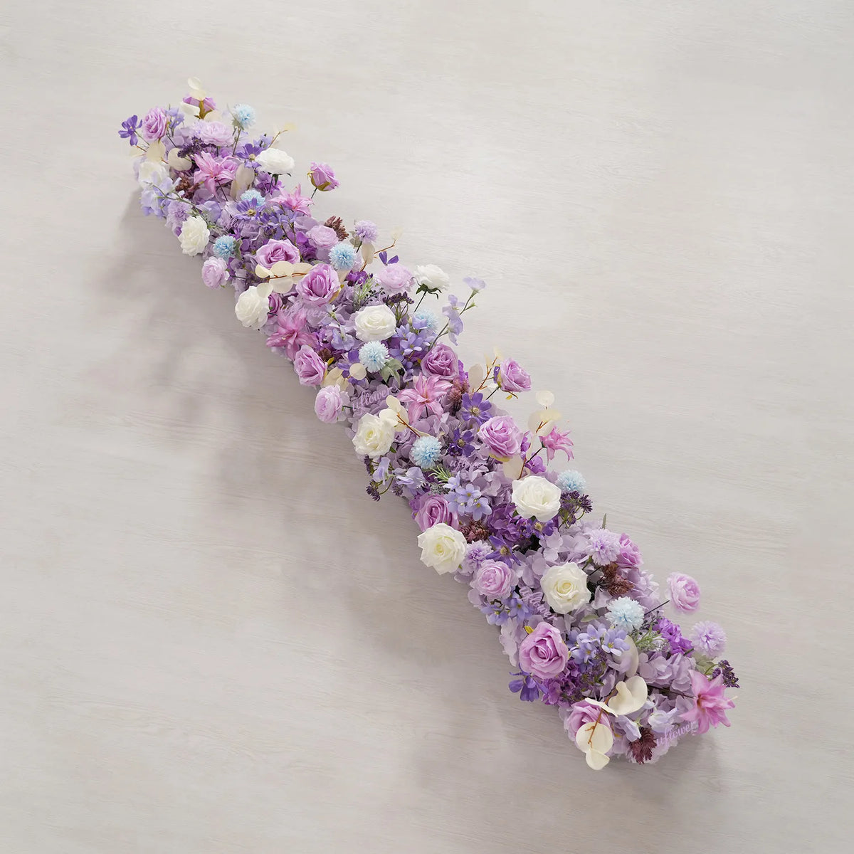 Uflower Purple Table Runner Sofa Floral Wedding Backdrop Decor MC80093-05