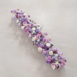 Uflower Purple Table Runner Sofa Floral Wedding Backdrop Decor MC80093-05