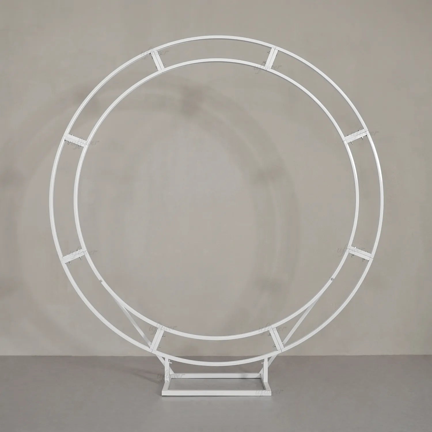 Uflower 2M Round Iron Arch Wedding Ceremony Backdrop Flower Stand MSD80031-01