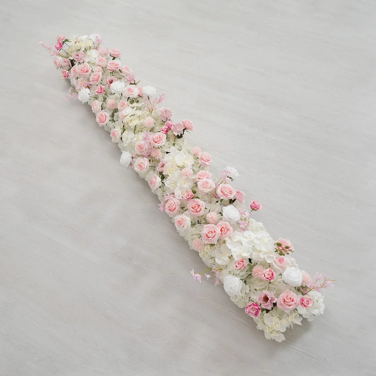 Uflower Artificial Pink White Flower Row Wedding KT Backdrop Decor SET80195 - Uflower