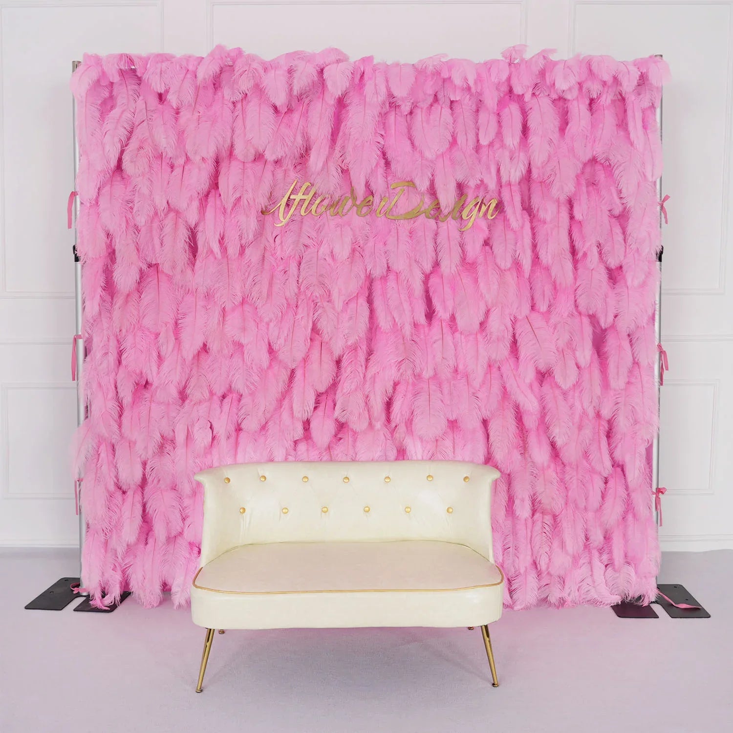 Uflower Artificial Pink 5D Flower Wall Wedding Backdrop Deco Birthday Party SET80088 - Uflower