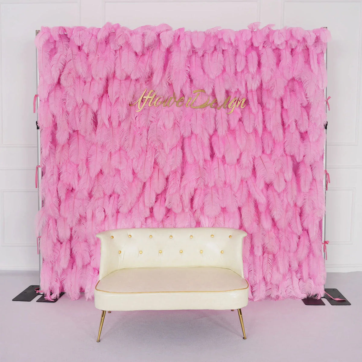 Uflower Artificial Pink 5D Flower Wall Wedding Backdrop Deco Birthday Party SET80088 - Uflower