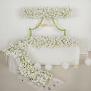 Uflower White Sofa Table Runner Floor Flower Arrangement Wedding KT Backdrop Decor - Uflower