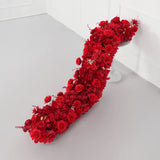 Uflower Artificial Red Rose Flower Row Wedding KT Backdrop Decor MC80075-03 - Uflower